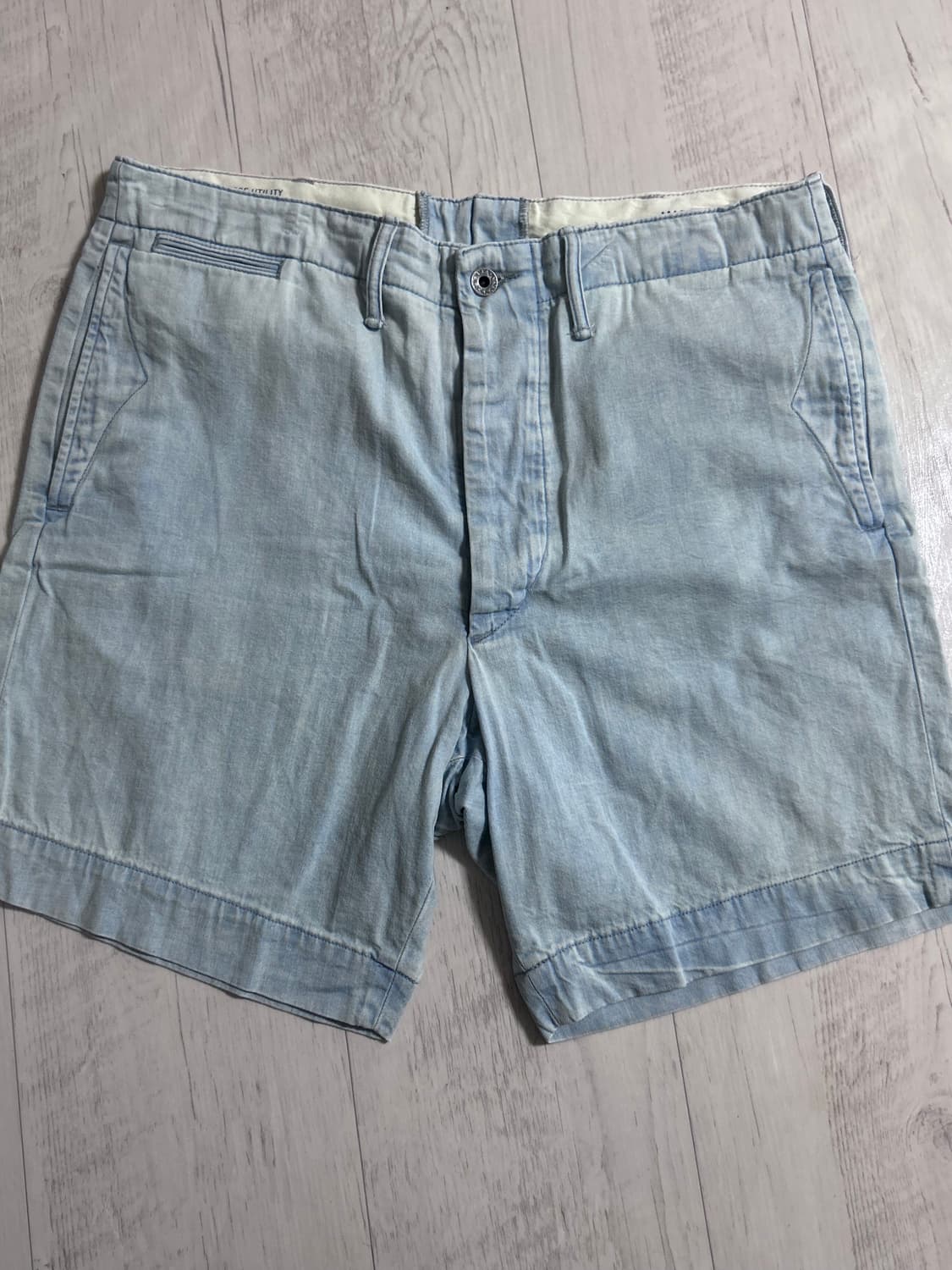 RRL 가먼트다잉 오피서 샴브레이 치노쇼츠 32 상품이미지1