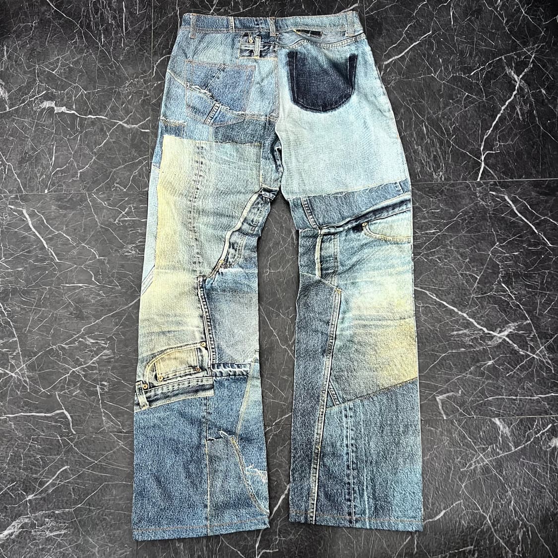 앤더슨벨 22ss 빈티지 패치 리워크 프린티드 진 상품이미지5