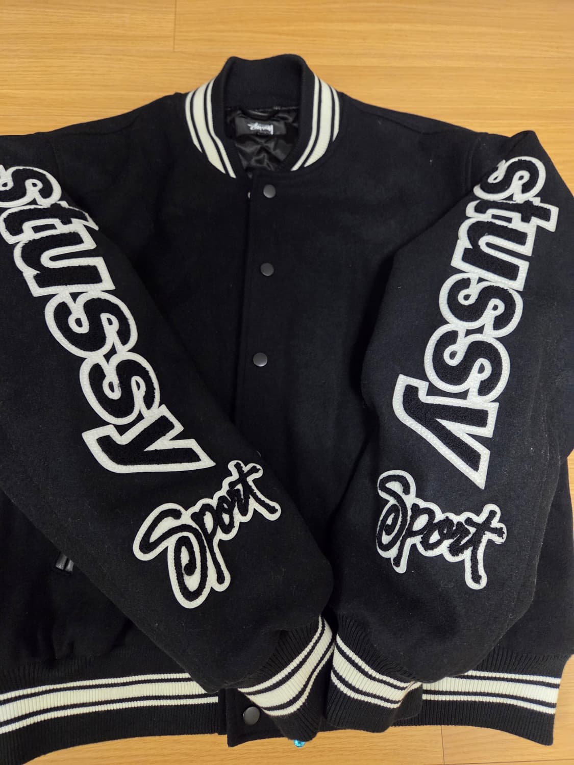 스투시 컴피티션 바시티 자켓 블랙 m 상품이미지2