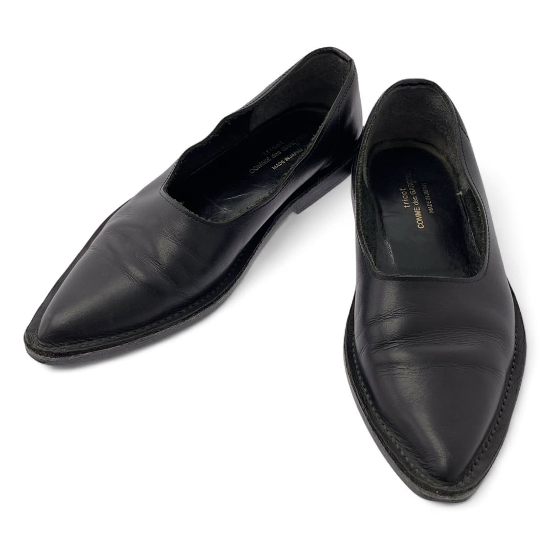 꼼데가르송 레이디스 가죽 슬립온 플랫슈즈 상품이미지1