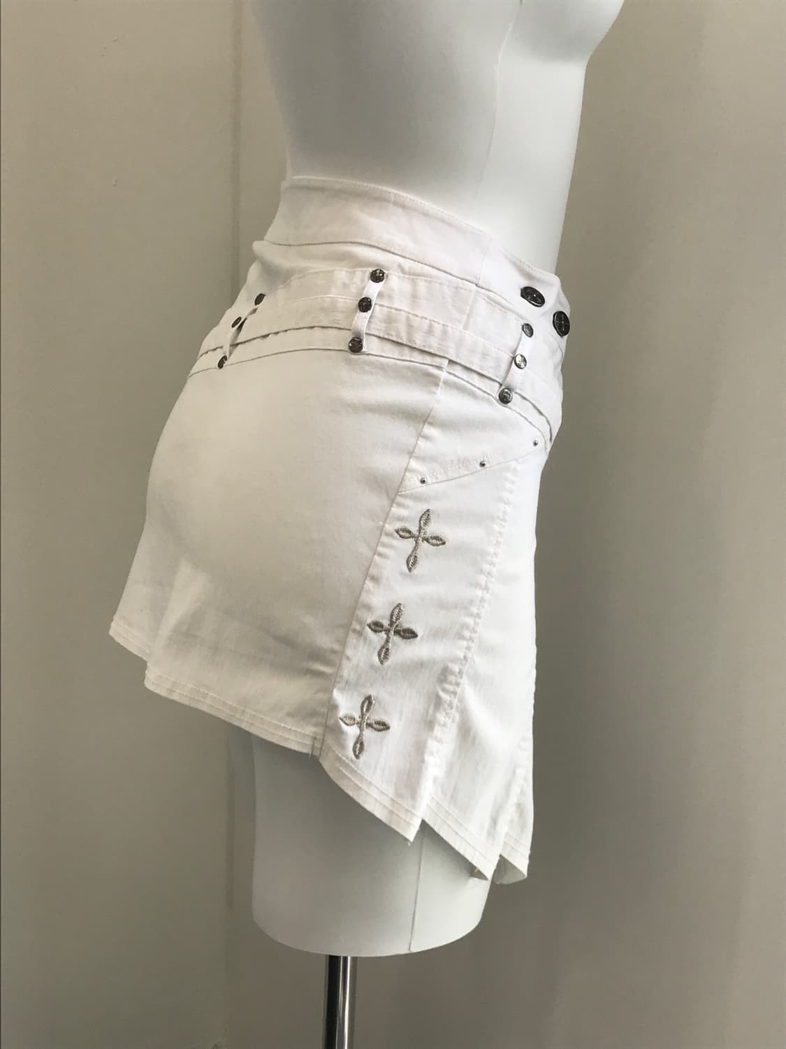 Ozz Croce White detail mini lap skirts 상품이미지4
