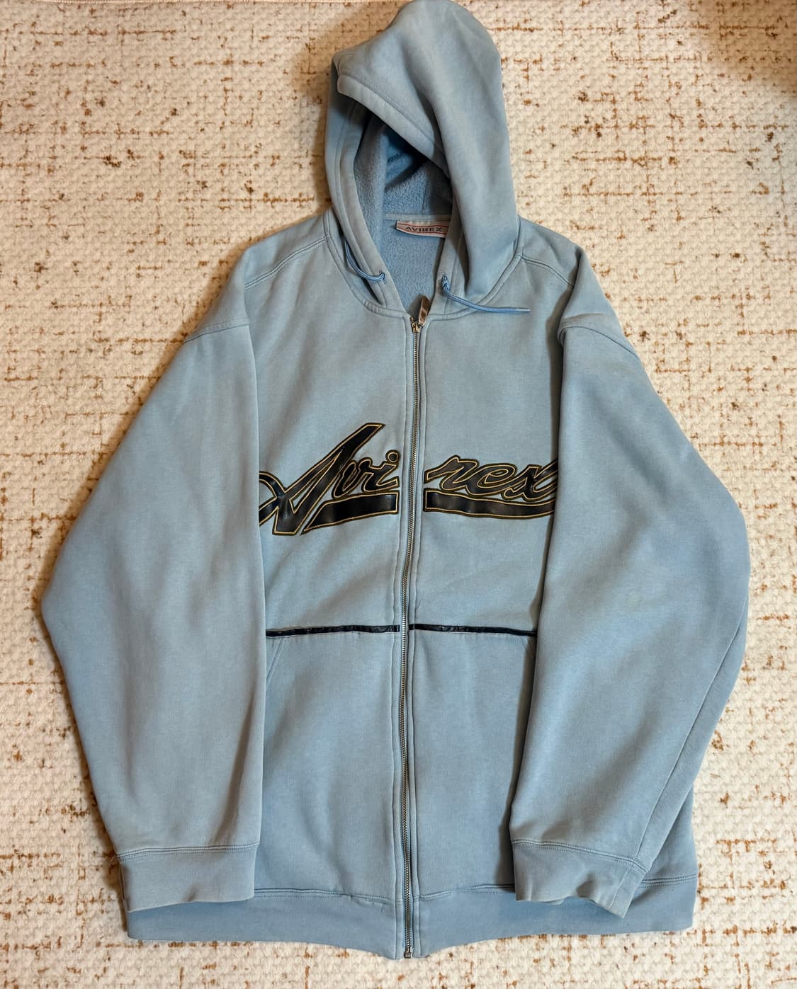 AVIREX 후드집업 2XL 하늘색 상품이미지2