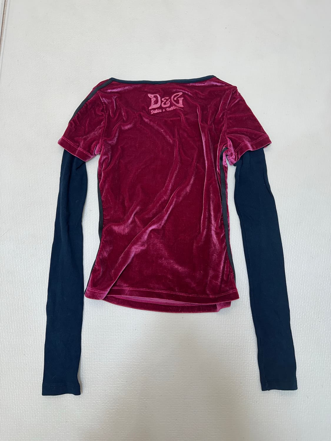 돌체엔 가바나 벨벳 y2k 탑 상품이미지4