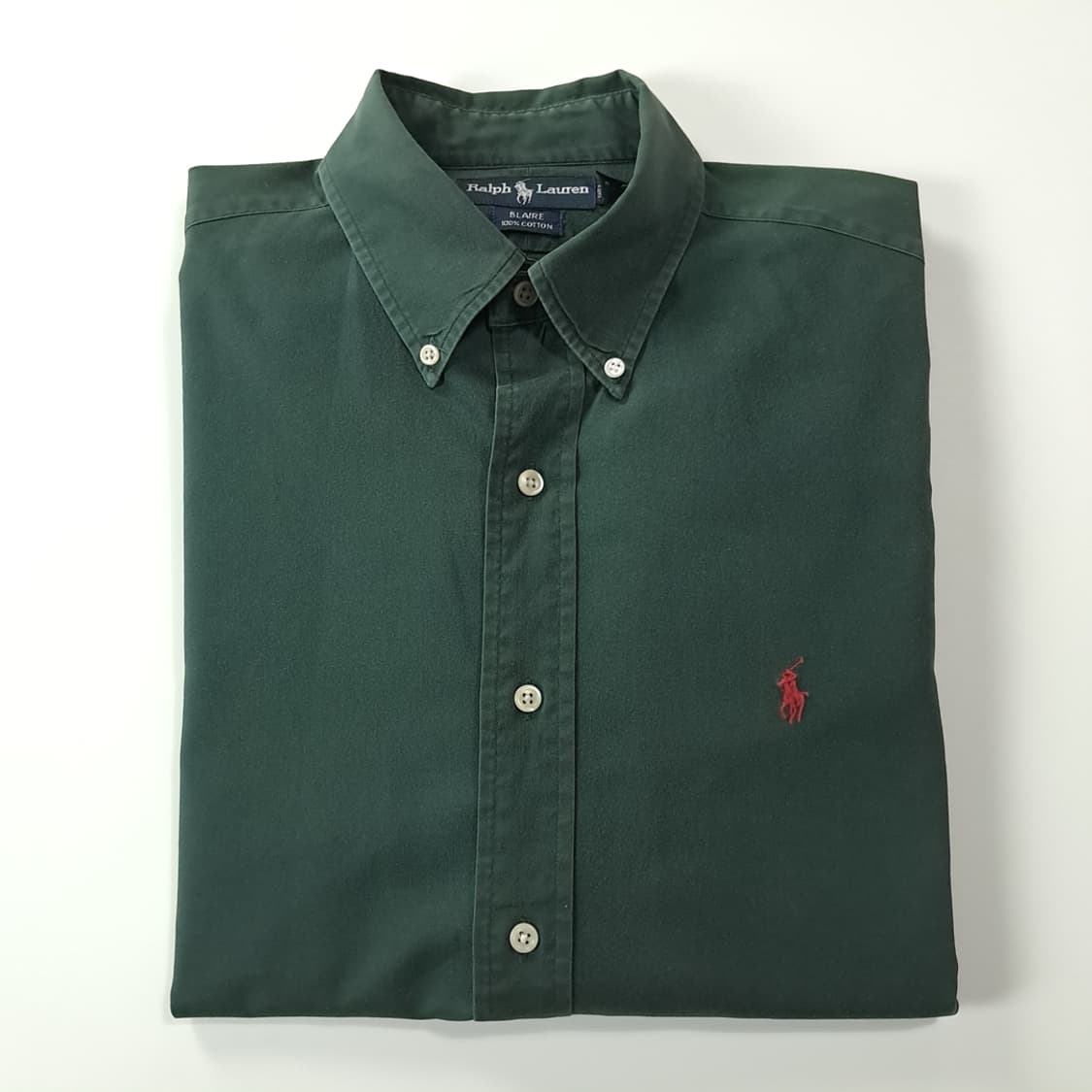 CK269 L 폴로 90s 미국판 블레어 다크틸그린 셔츠 남방 상품이미지7