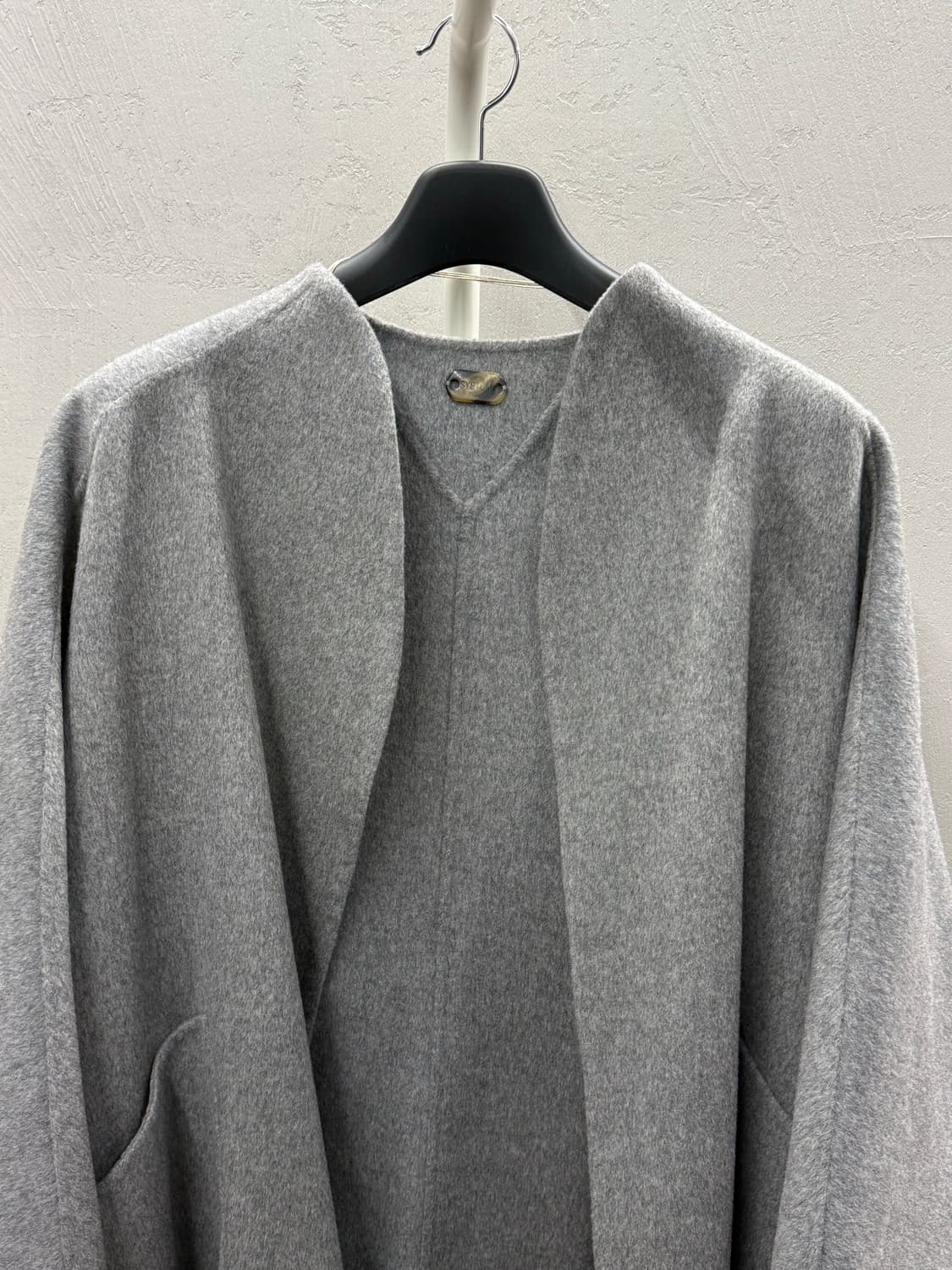 SYSTEM 시스템 오버핏 모 캐시미어 울 코트 그레이 상품이미지3