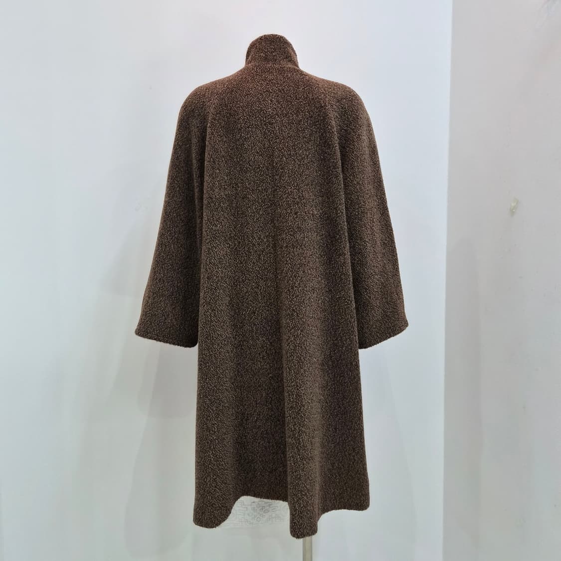 울 100% 브라운 부클 오버핏 코트 상품이미지8