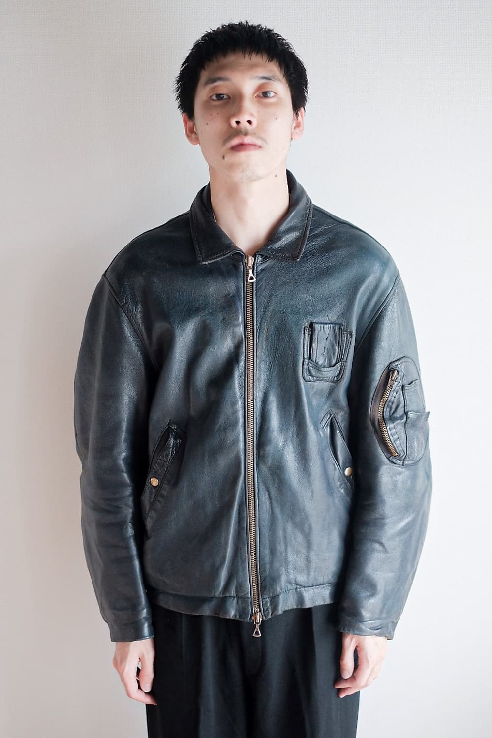 디스이즈네버댓 플라이트 레더자켓 L 상품이미지2