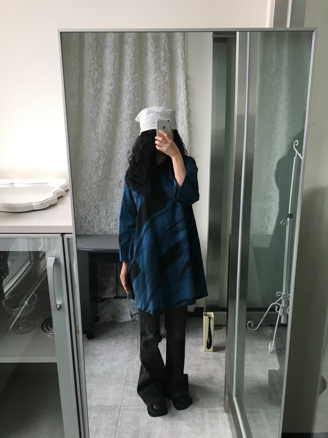 blue pattern tunic dress 상품이미지6