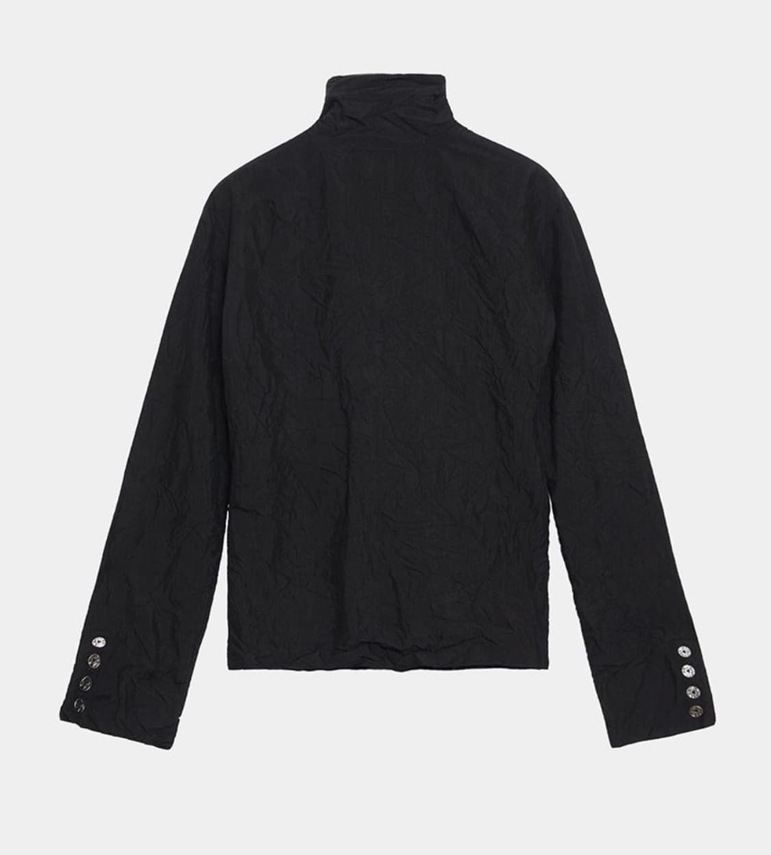 에트오소메 크링클 텍스처 훅 자켓 블랙 1사이즈 상품이미지5