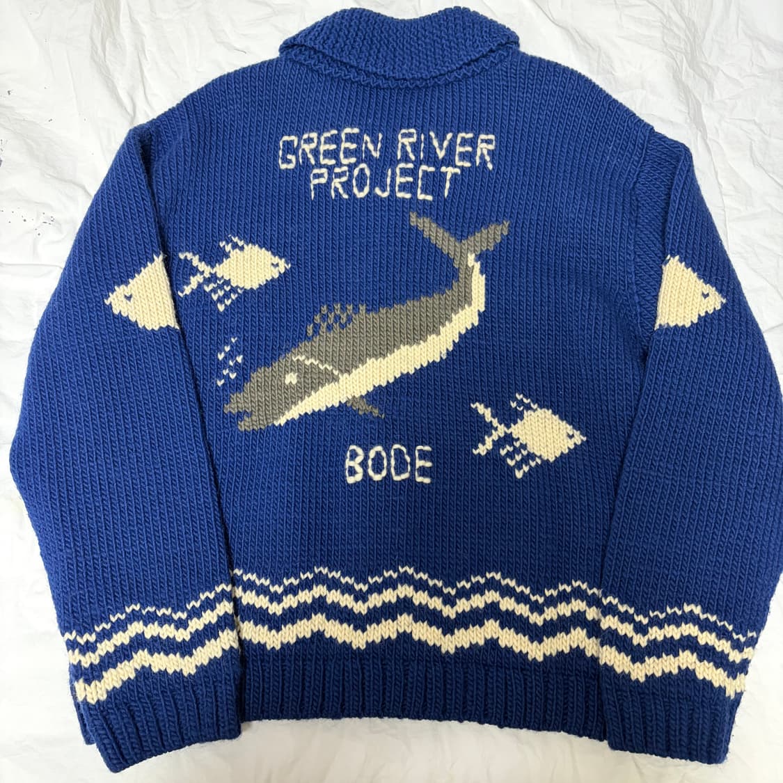 bode 그린 리버 숄카라 코위찬 가디건 상품이미지4