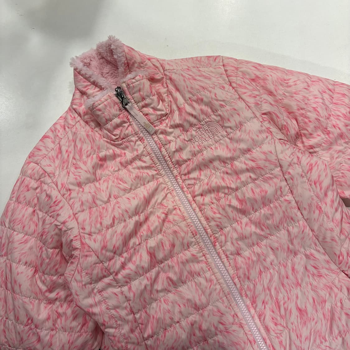 [L] 노스페이스 걸즈 리버시블 딸기우유 핑크 퀼팅 패딩 B682 상품이미지5