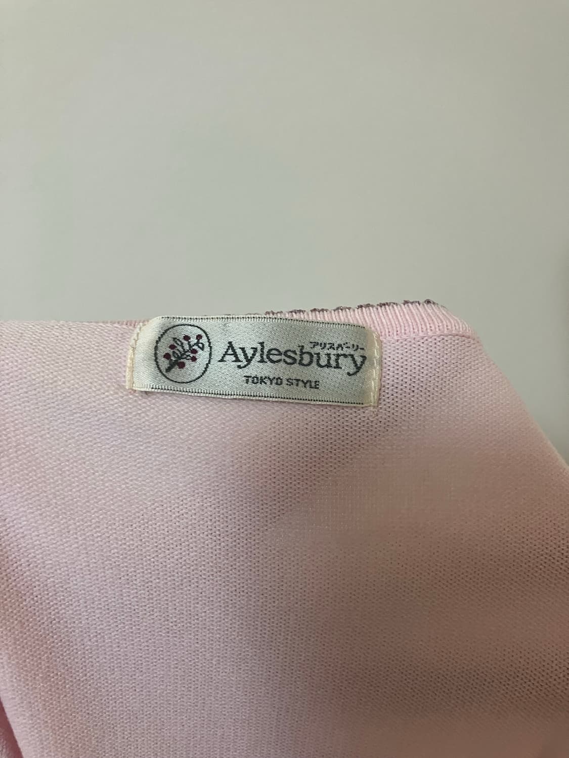 Aylesbury 핑크 리본 니트 로걀탑 페어리탑 모리걸 딸기우유 상품이미지5