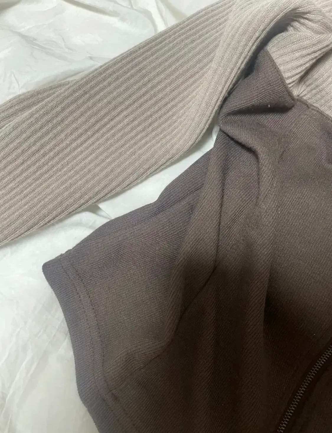 와플 니트 후드집업 상품이미지2