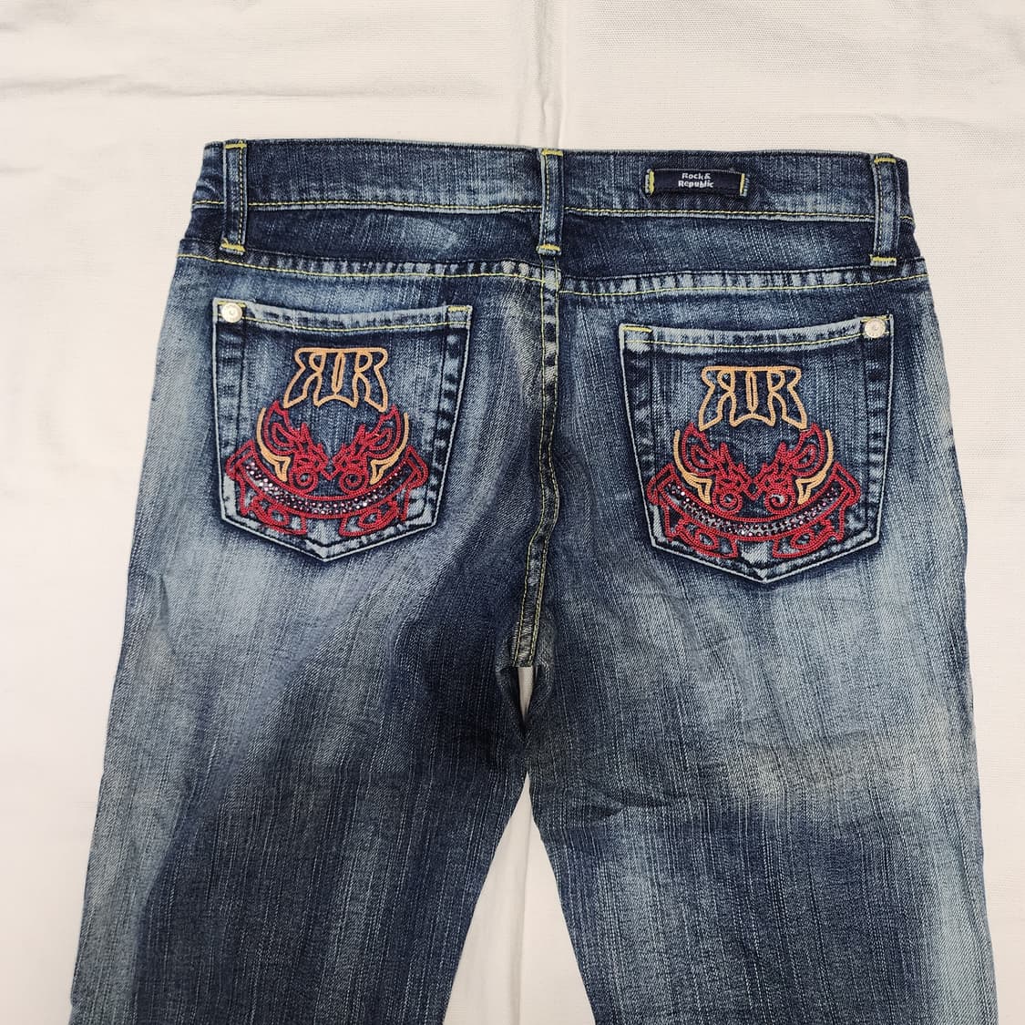 락앤리퍼블릭 오리엔탈 자수 Y2K 부츠컷 팬츠 상품이미지4