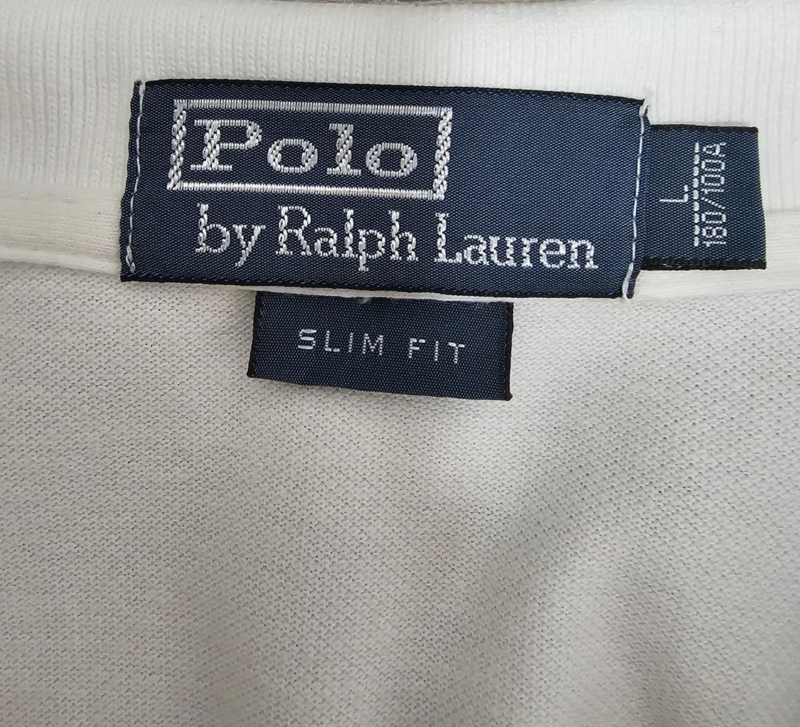 폴로랄프로렌 화이트 슬림핏 반팔카라티 L 상품이미지3