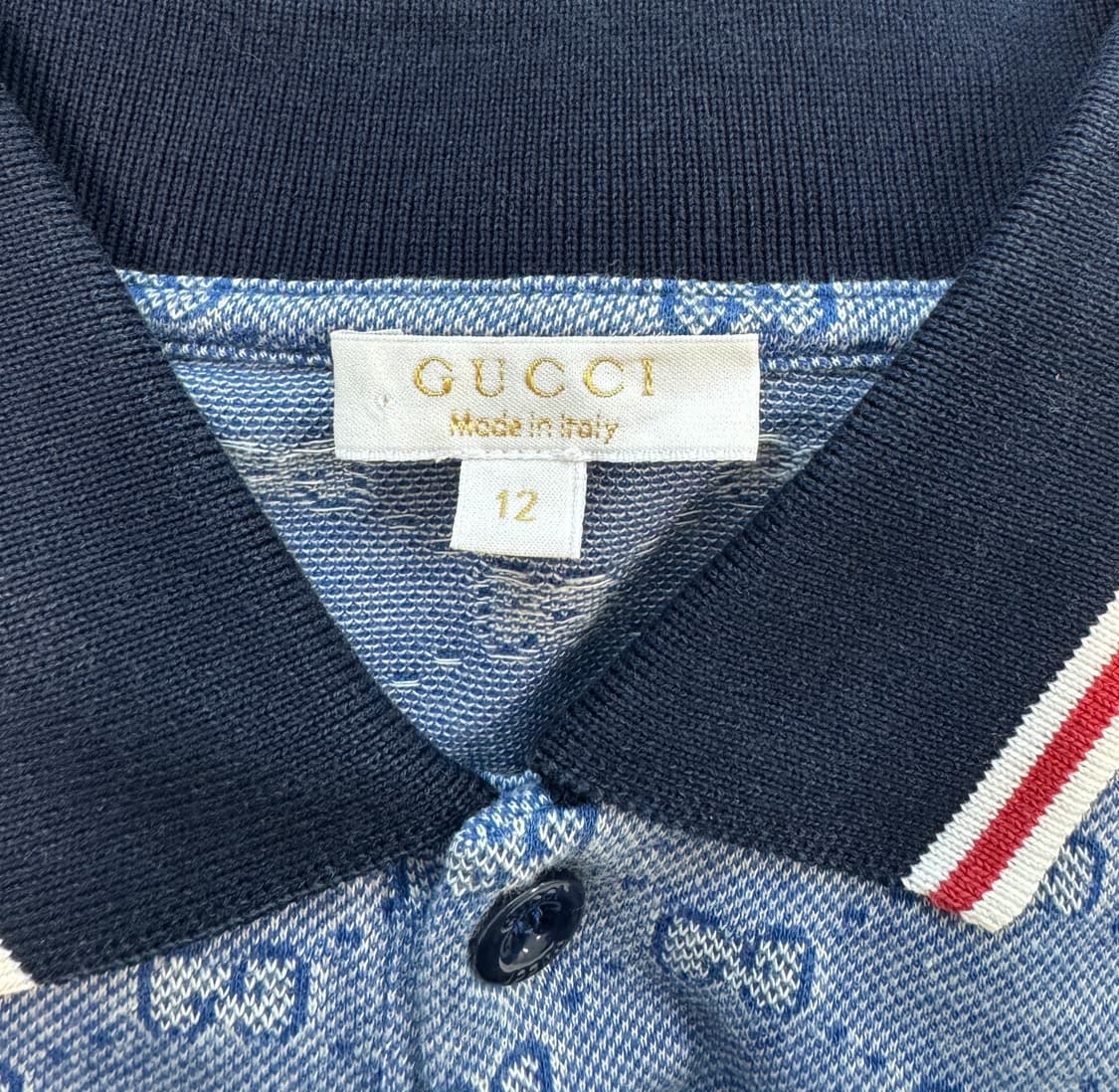 GUCCI 구찌 GG모노그램 그레이 피케셔츠 120 상품이미지4
