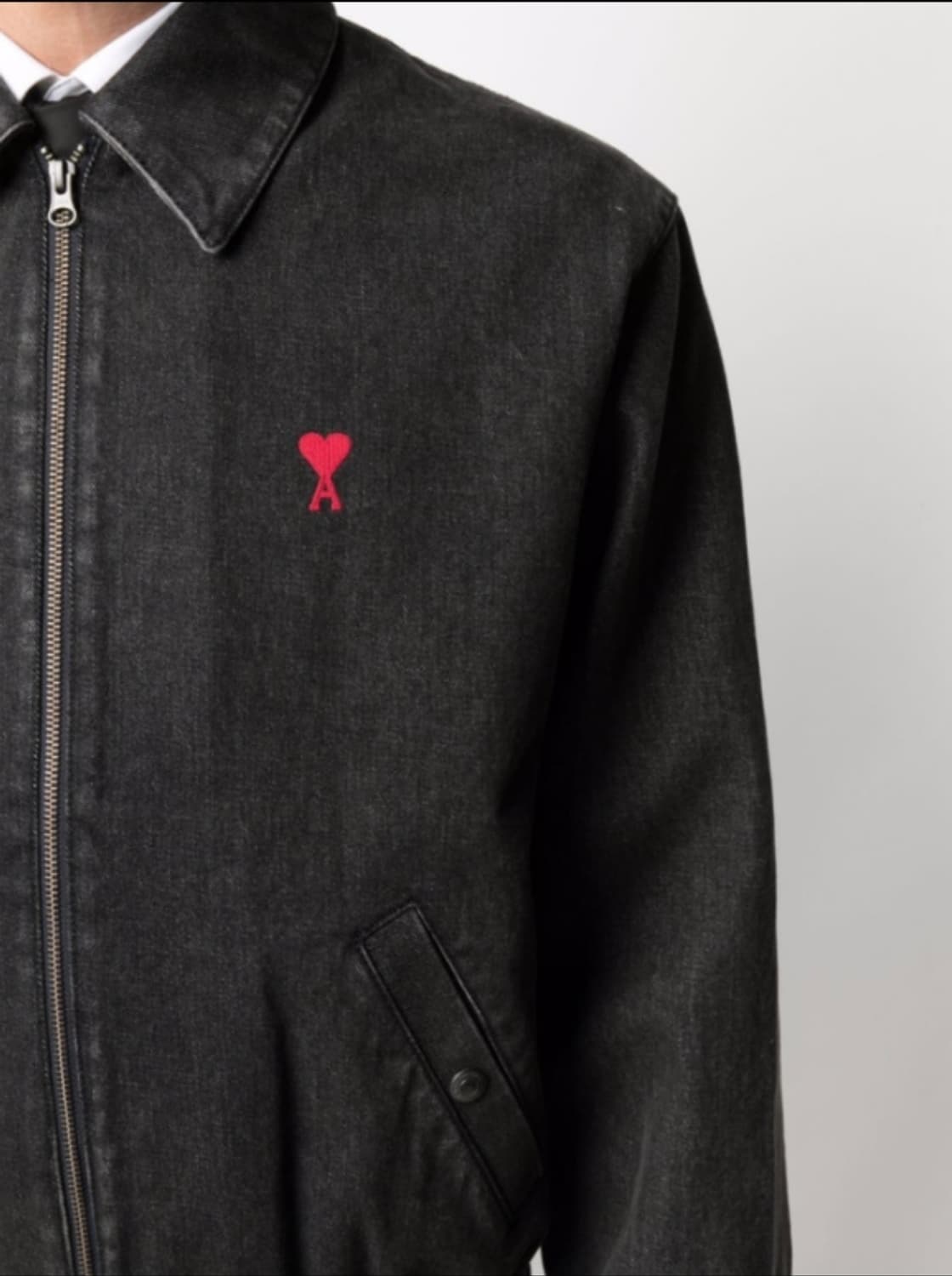 아미 스몰하트 흑청 데님 봄버자켓[L] 상품이미지3