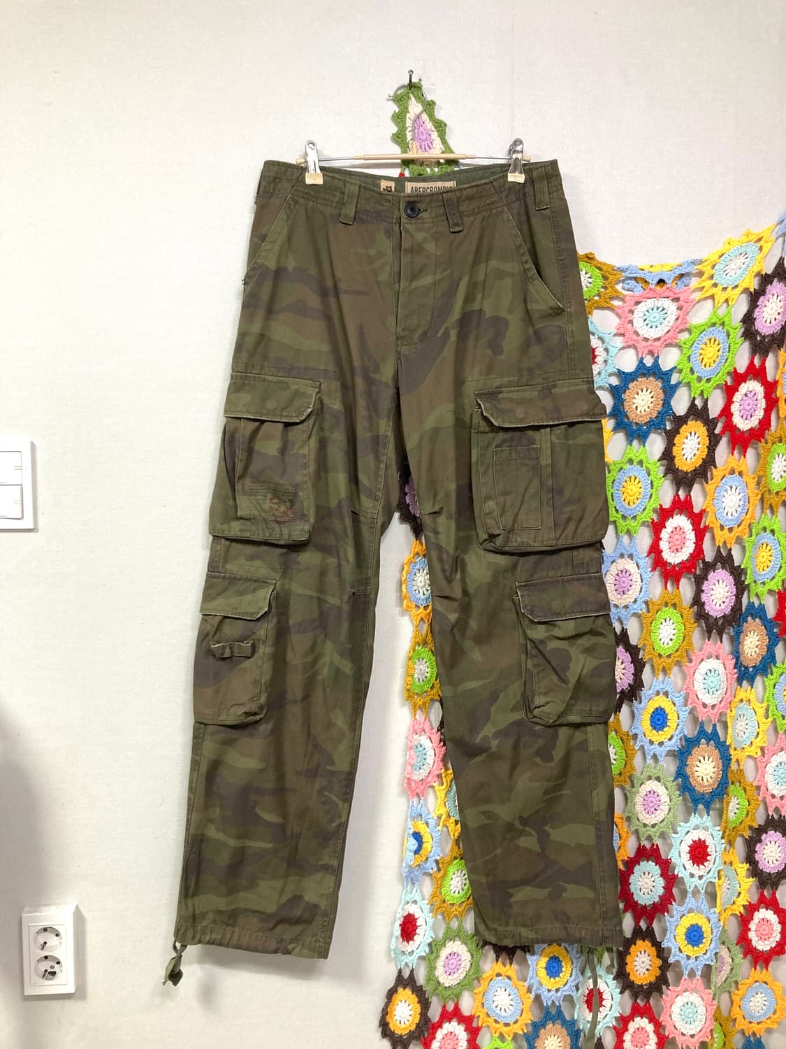 아베크롬비 y2k 카모플라쥬 유틸리티 필드 카고 워크팬츠 32 상품이미지1