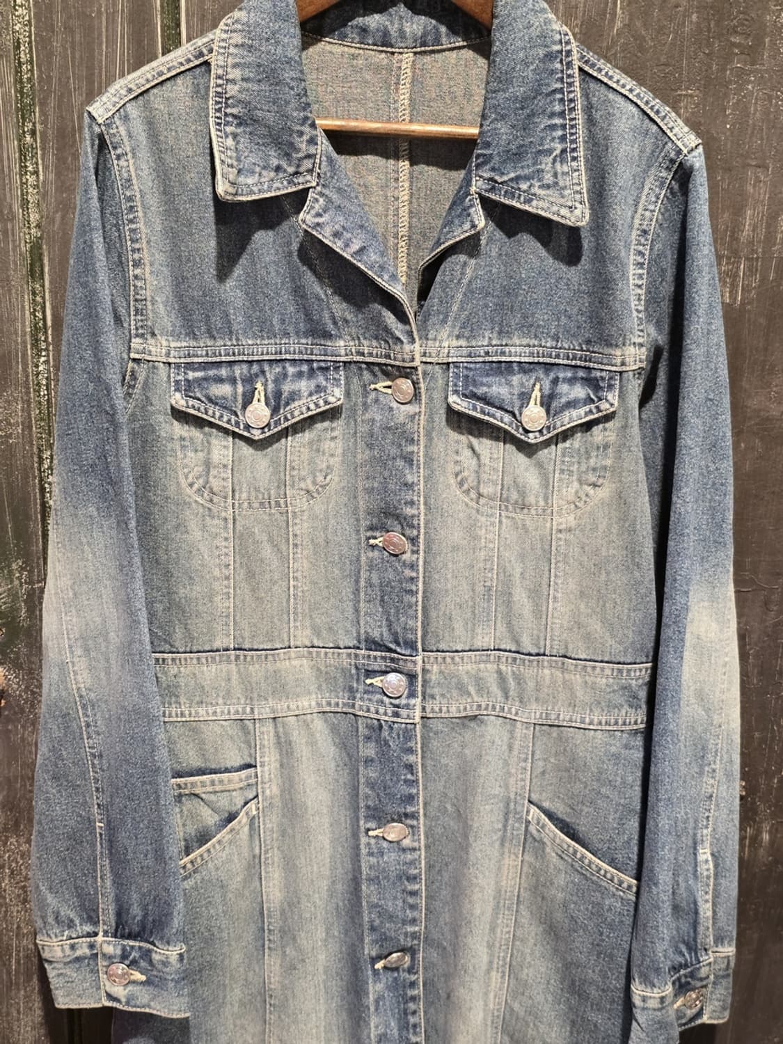 90s Long-line Denim Jacket 상품이미지2