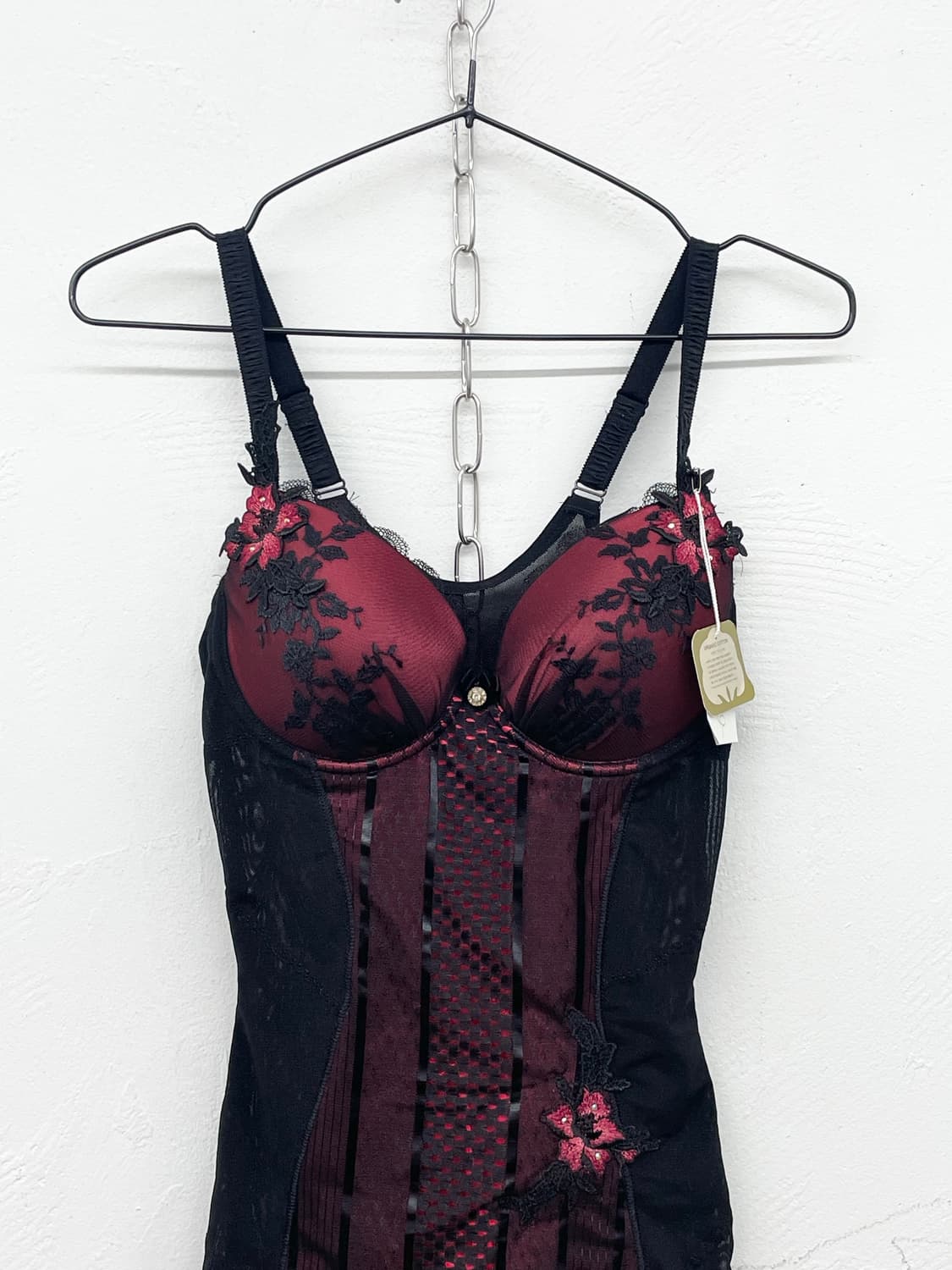 고딕 레드 레이스 코르셋 상품이미지5