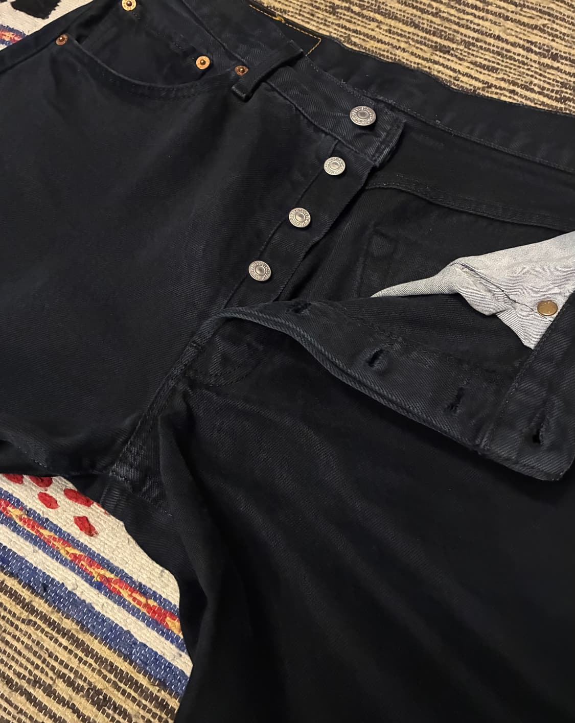 (32)00s 빈티지 리바이스 501 흑청 데님 블랙진 청바지 상품이미지3