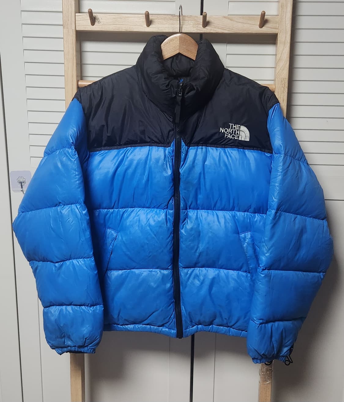 노스페이스 눕시 딥블루 오버핏 숏 패딩 자켓 해외판 상품이미지1