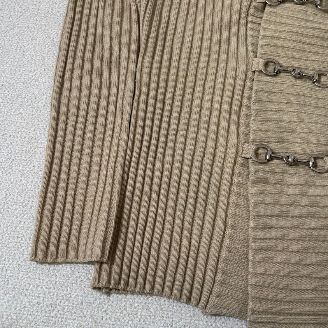 일본빈티지 peyton place 베이지 니트가디건 상품이미지5