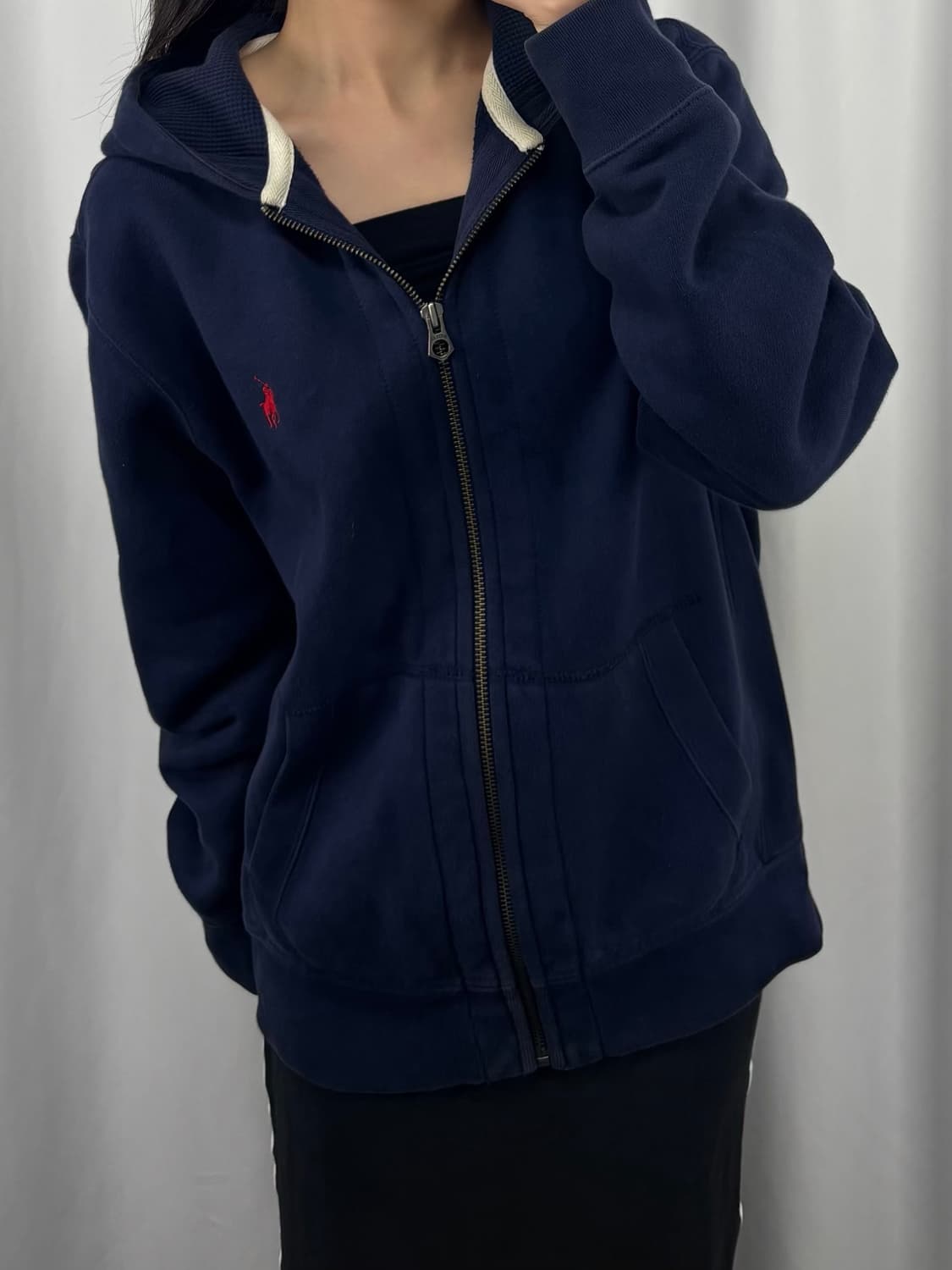 폴로 네이비 후드집업 상품이미지3