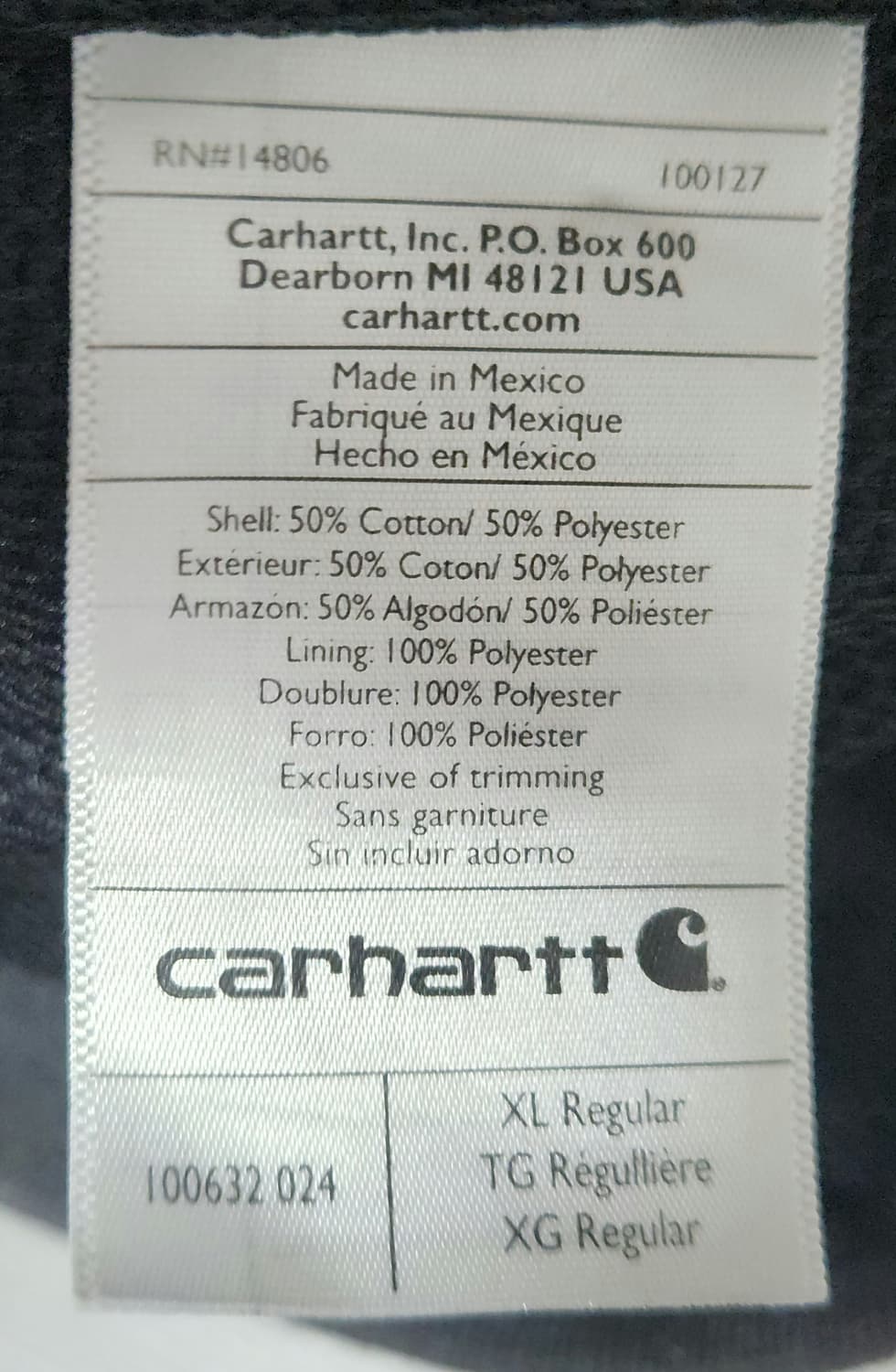 (정품) Carhartt 칼하트 써멀 후드집업(XL) 상품이미지6