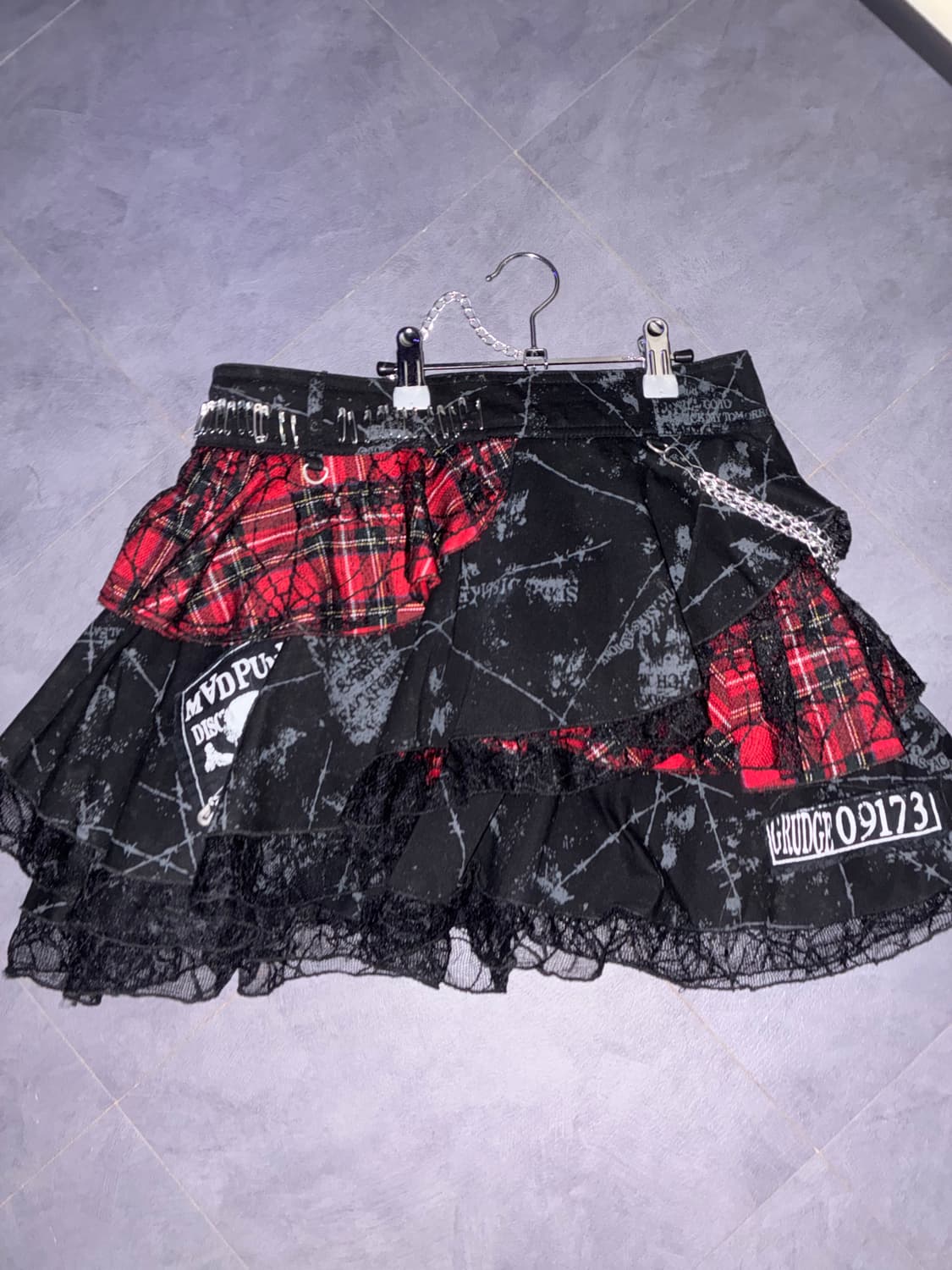 Mad punks 매드 펑크 타탄치마 S  상품이미지1