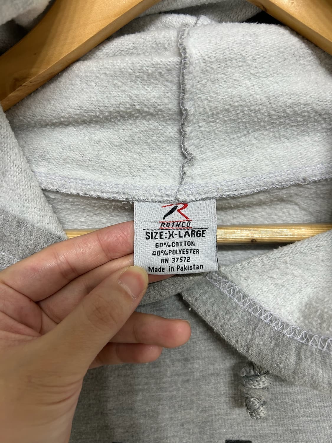 90-00's US Army Rothco Grey Hoodie Sweat 상품이미지5