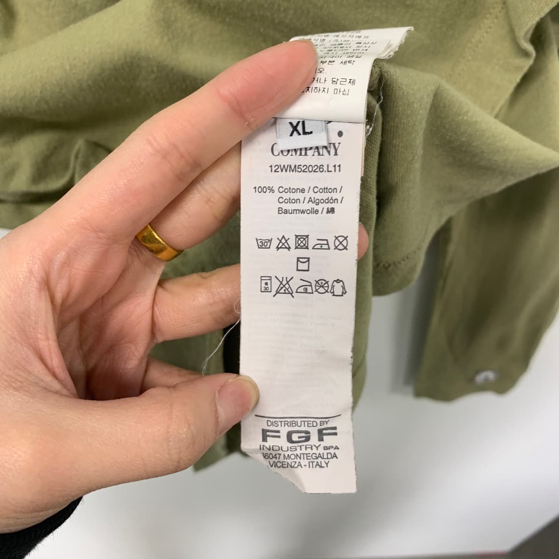 Cp컴퍼니 빅로고 카키 긴팔티 롱 슬리브 상품이미지6