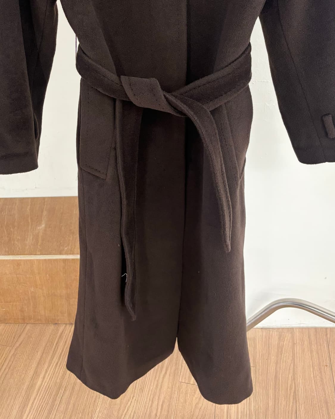 막스마라 다크 브라운 울 캐시미어 혼방 롱코트 상품이미지5