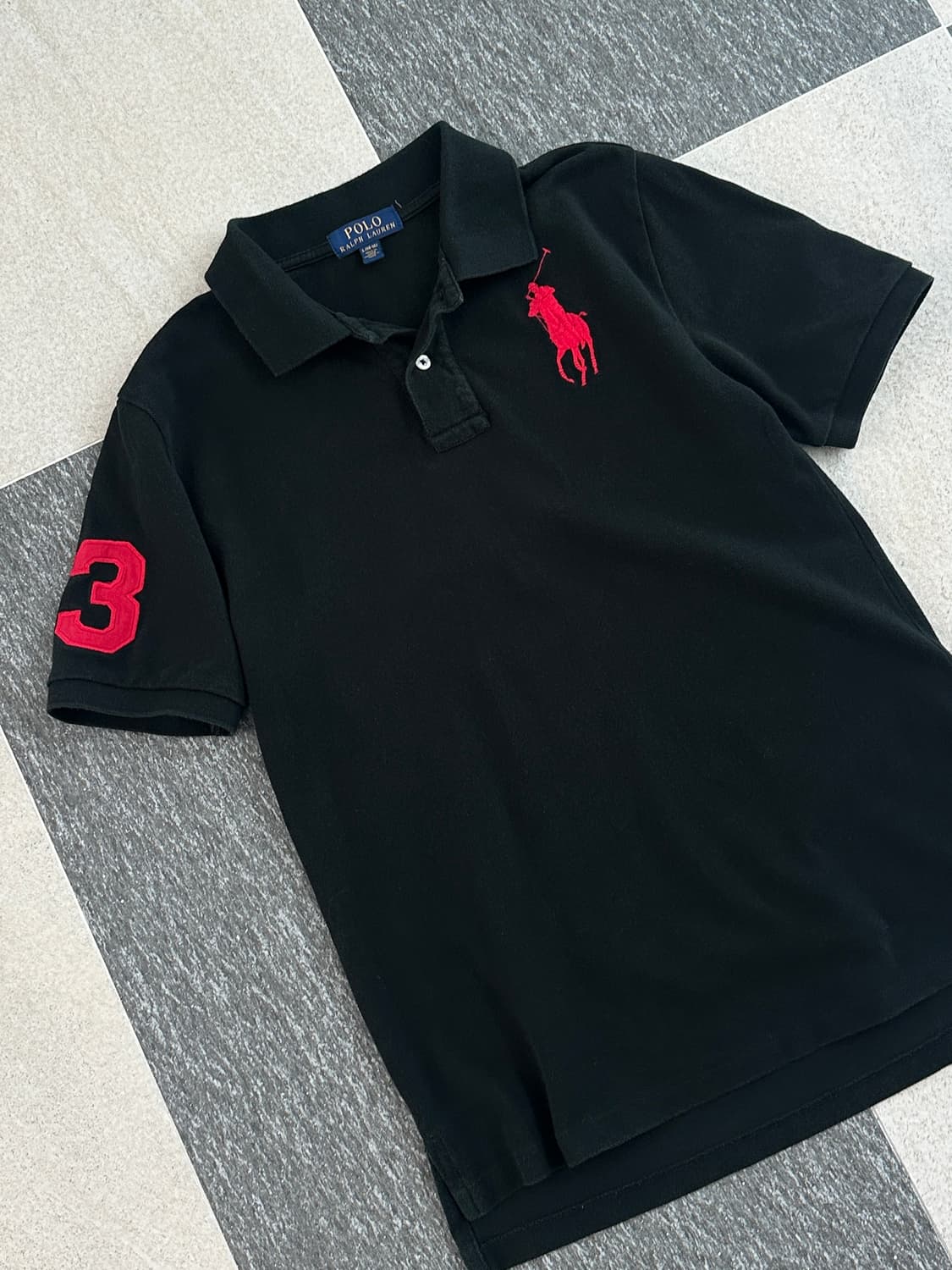 폴로 랄프로렌 블랙 빅포니 카라 티셔츠  상품이미지3