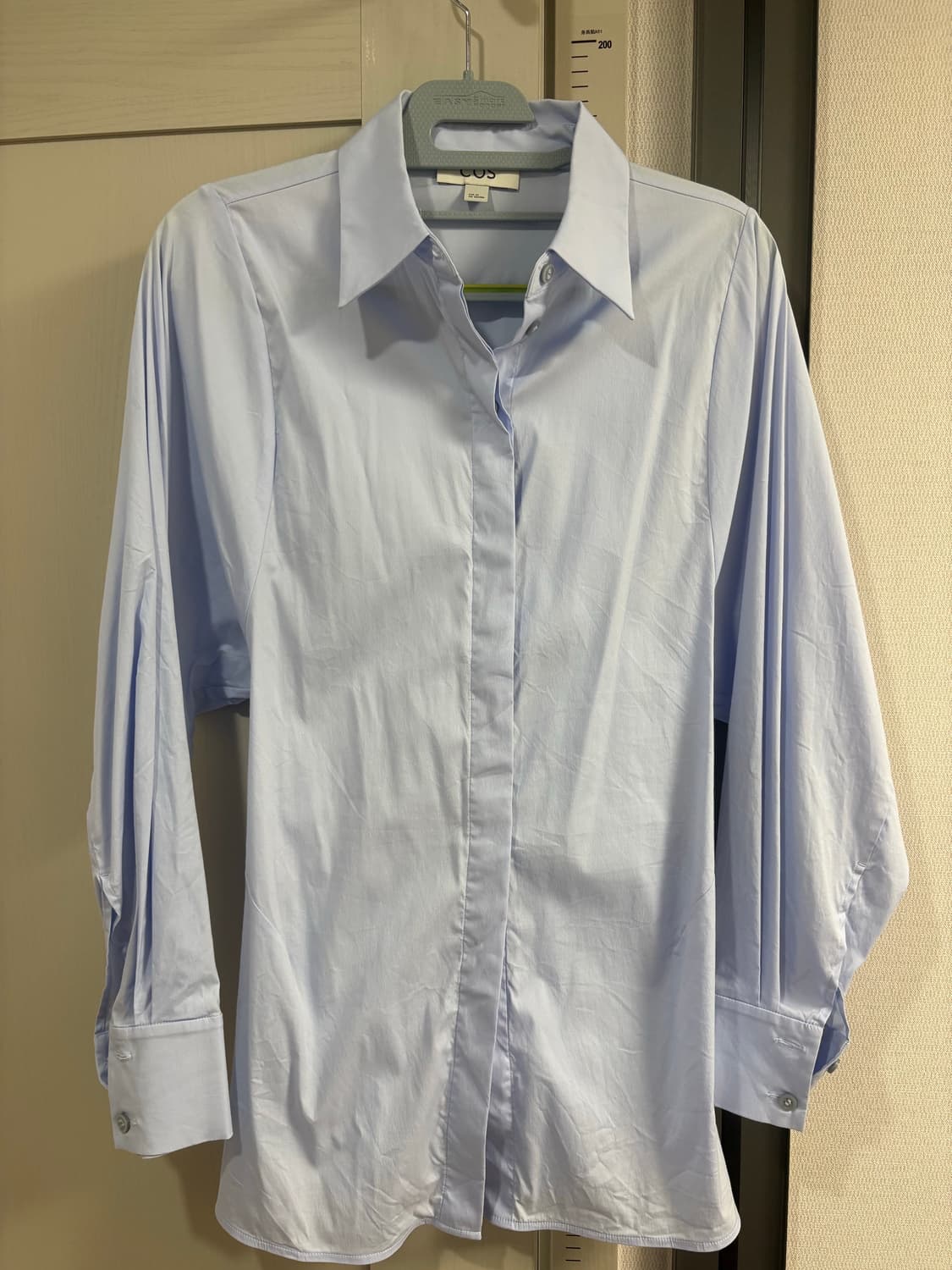 cos테일러드 포플린블라우스 블루S 상품이미지1