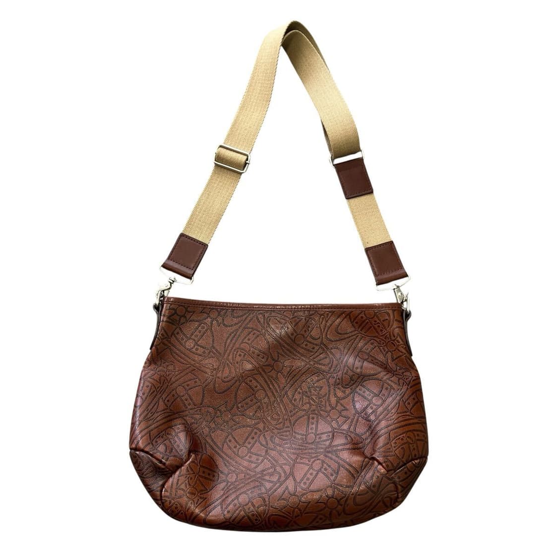 비비안 웨스트우드 로고 패턴 소가죽 숄더백 상품이미지2