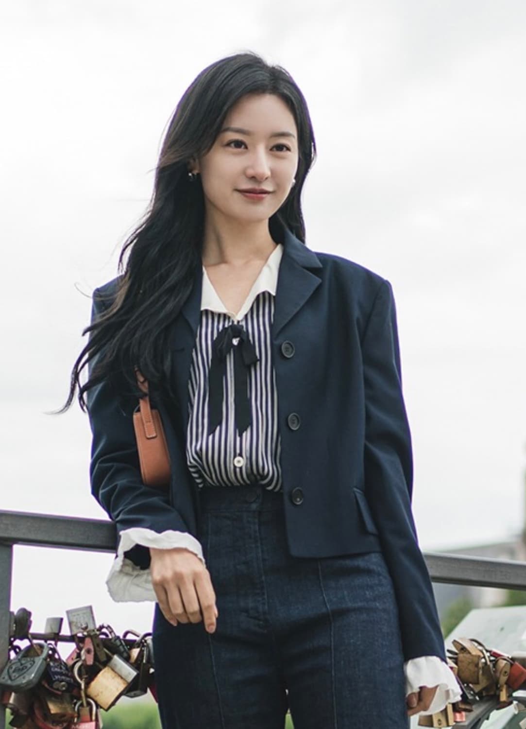 무디디 클래식 쇼트 자켓 네이비 상품이미지2