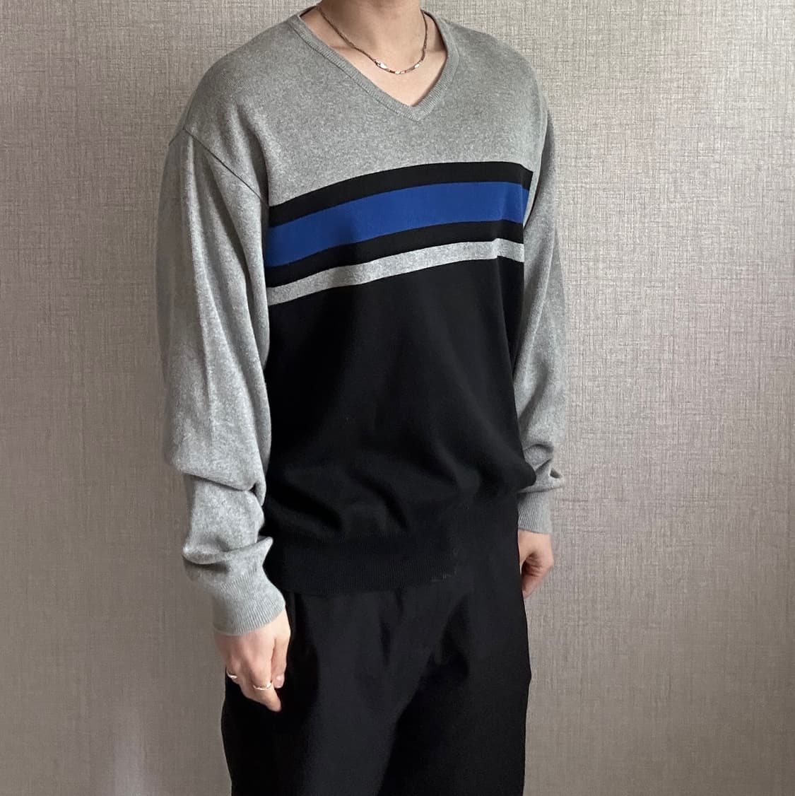 폴로 랄프로렌 클래식 패턴 브이넥 니트  상품이미지3