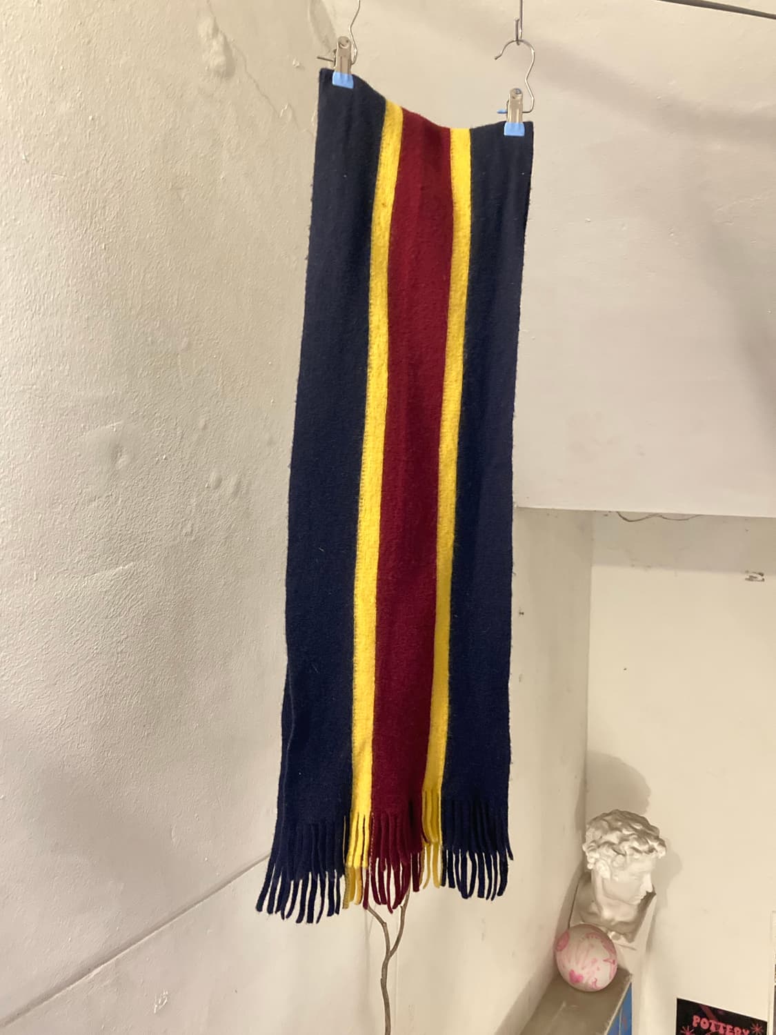 삼색 스트라이프 배색 머플러 상품이미지1