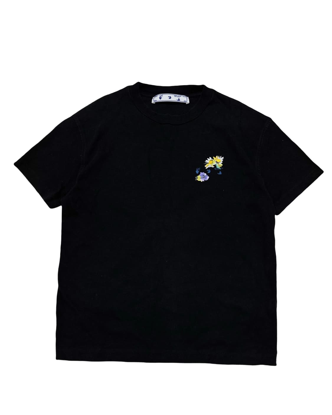 오프화이트 플라워 애로우 블랙 반팔티 상품이미지3