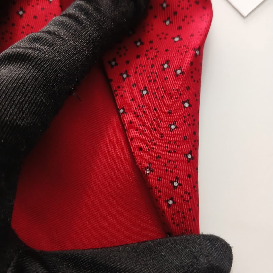 에르메스 실크 레드 자카드 패턴 넥타이 9.1cm B등급  A18755
 상품이미지9