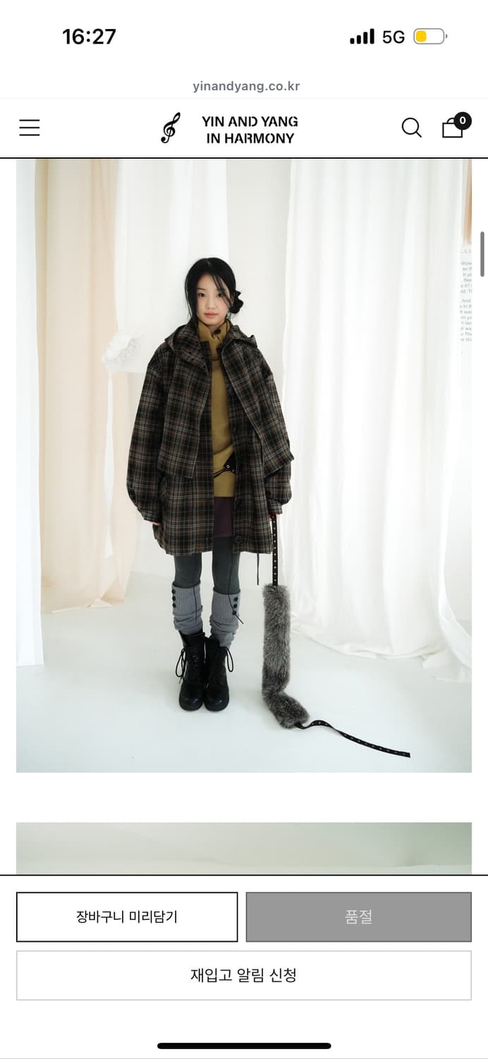 Muffler coat, Checked 상품이미지3