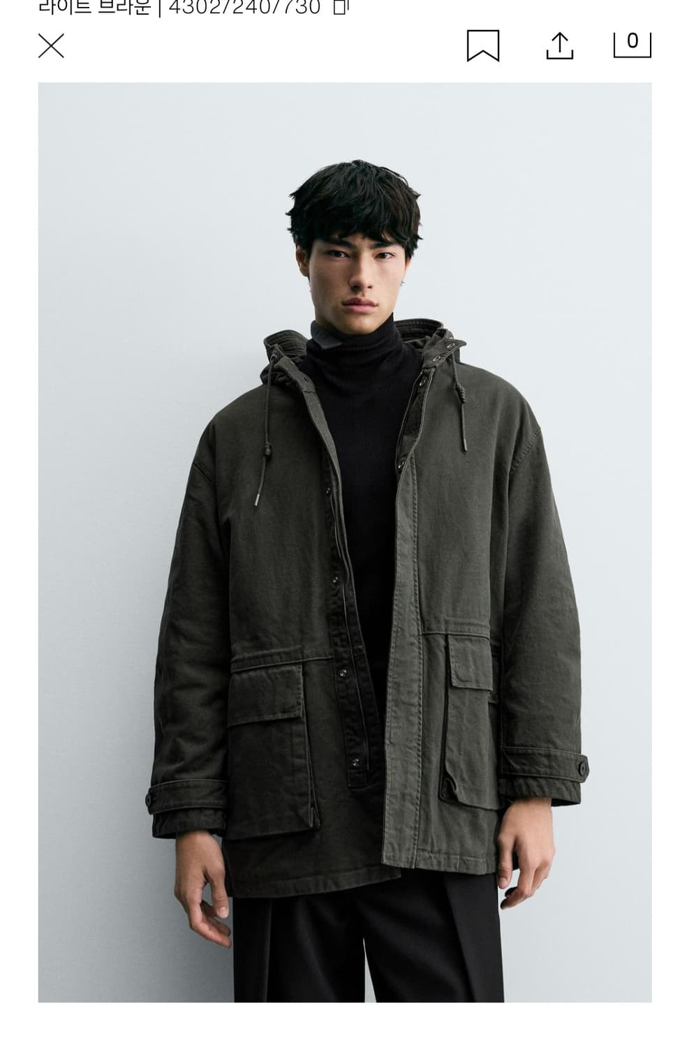 자라 후드 파카 L사이즈(새상품) 상품이미지7