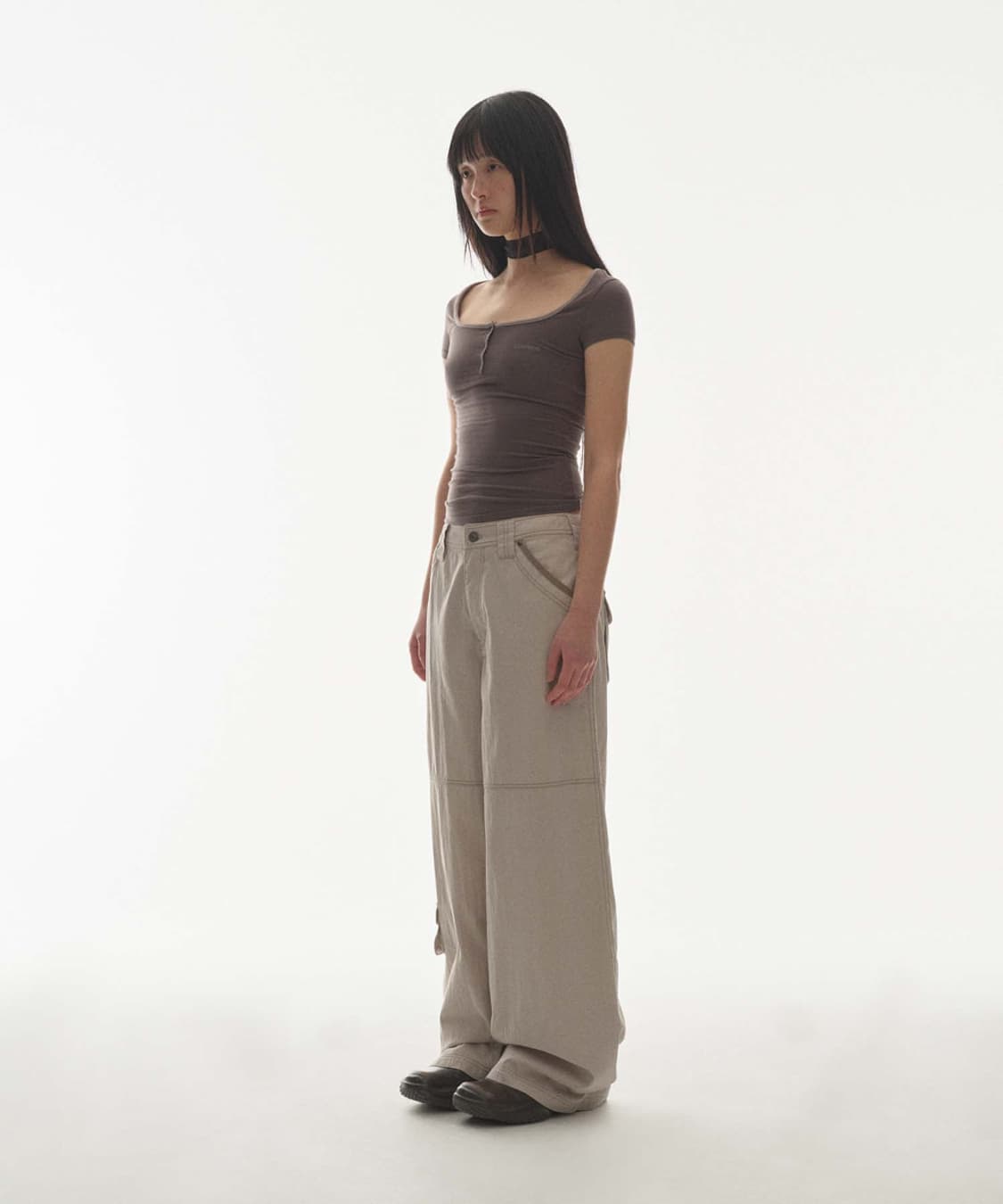 Coyseio_SNAP WORK PANTS_LIGHT BEIGE 상품이미지1