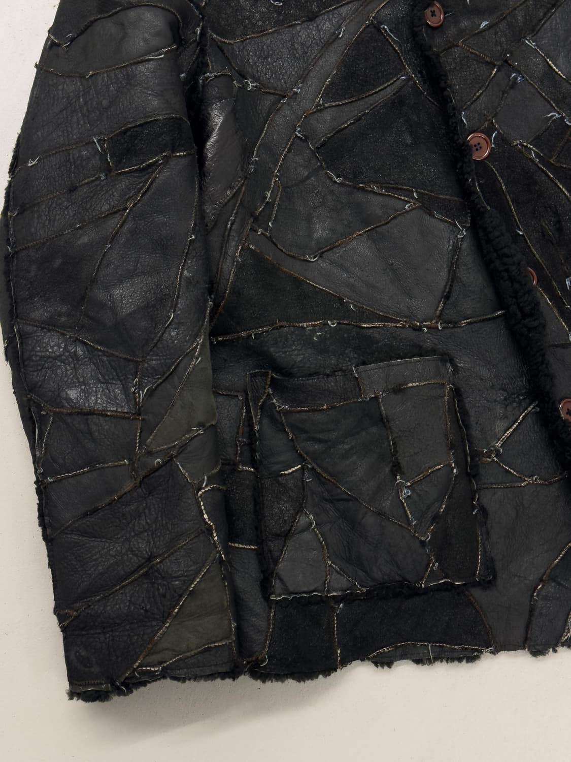 패치워크 시어링 자켓 상품이미지3