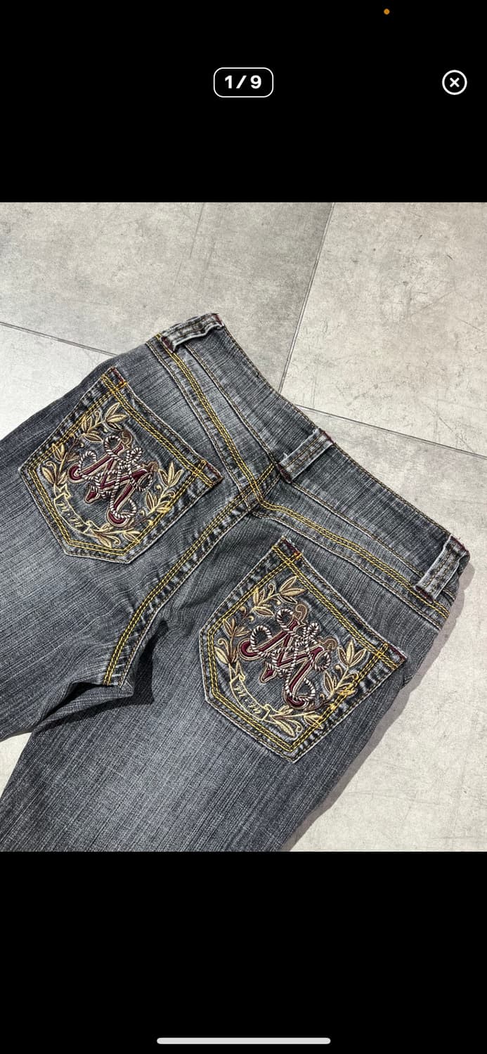 일본 빈티지 흑청 부츠컷 데님 상품이미지2