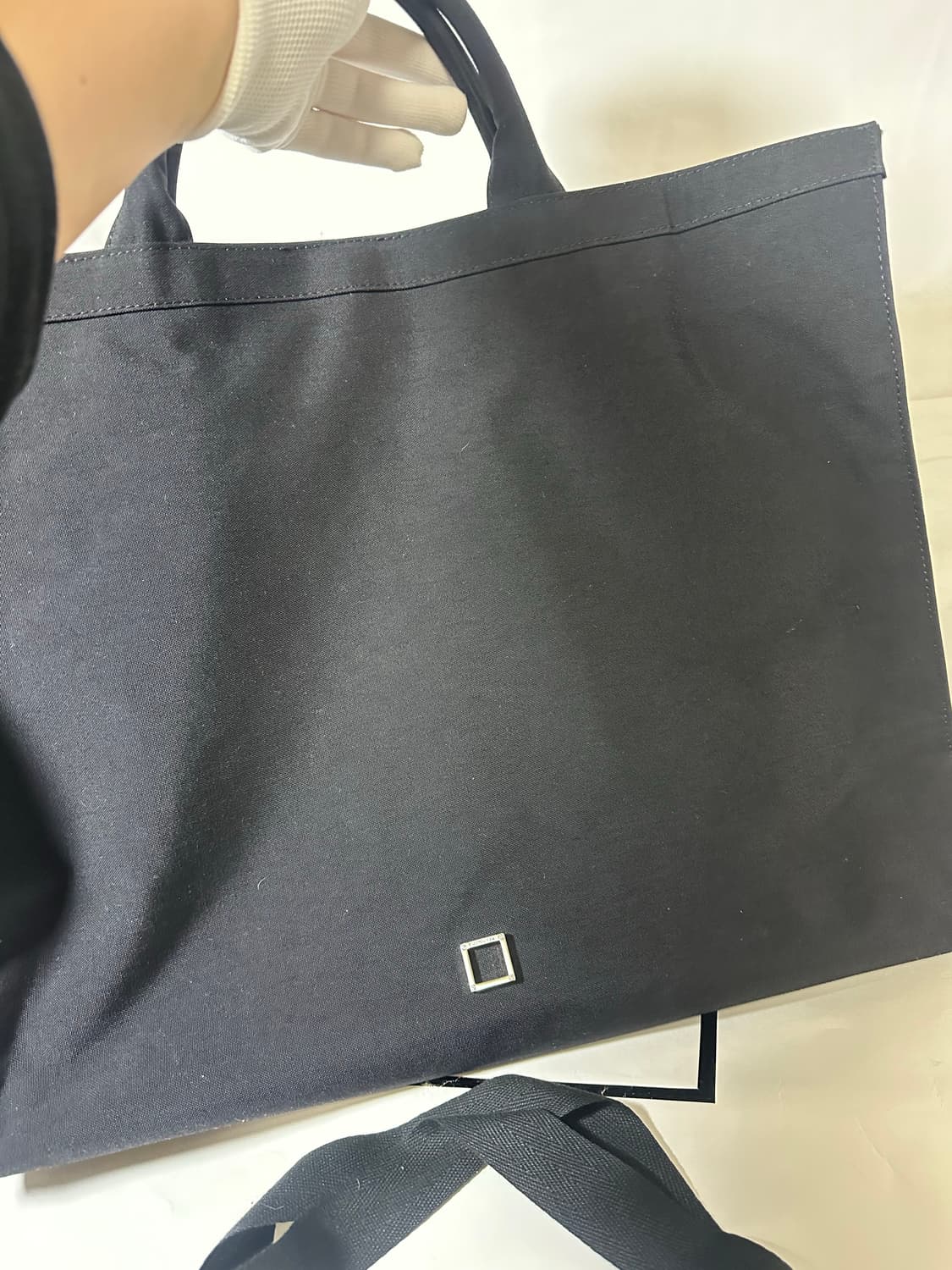 우영미 캔버스 코듀라 토트백 블랙 (OS) 상품이미지6