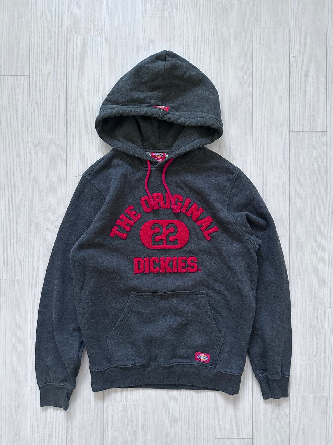 디키즈 중앙 자수로고 차콜 후드티 상품이미지5