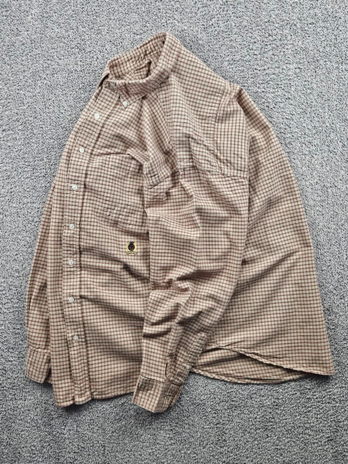 타미힐피거 깅엄 체크 패턴 포켓 셔츠 ( L ) / 11474 상품이미지3