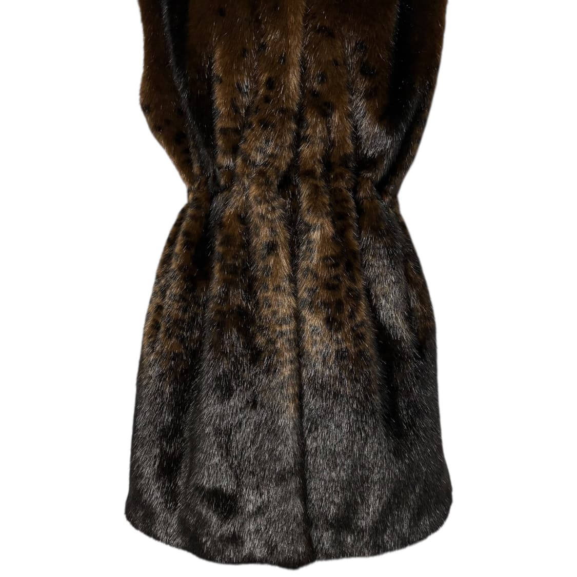 3793 천연모피 밍크 브라운 후드 퍼조끼 상품이미지3